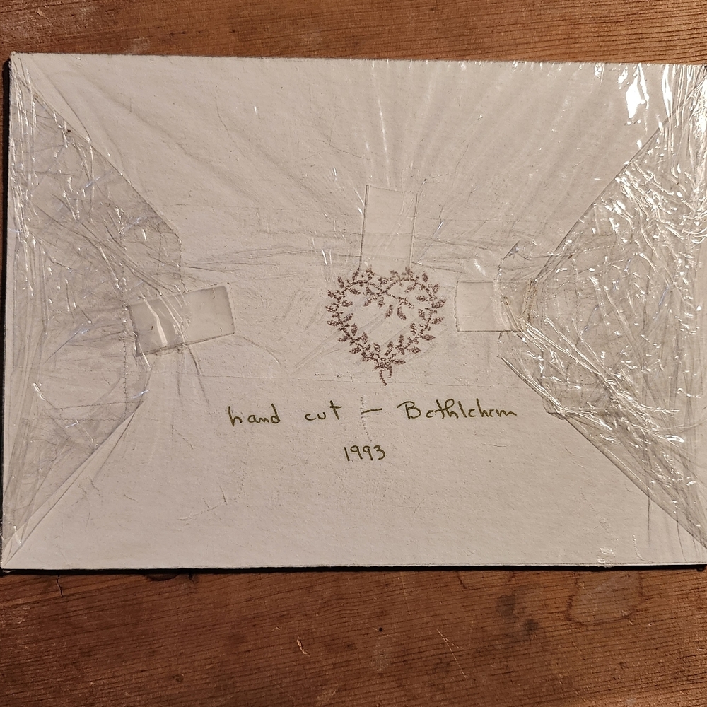 Hand Cut Scherenschnitte Bethlehem Art Piece N. Shelly New - Picture 2 of 3